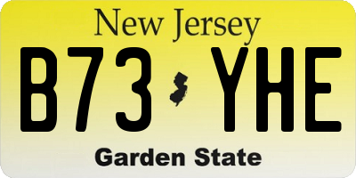 NJ license plate B73YHE