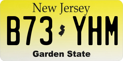NJ license plate B73YHM