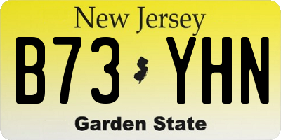 NJ license plate B73YHN