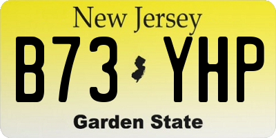 NJ license plate B73YHP