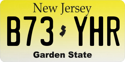 NJ license plate B73YHR