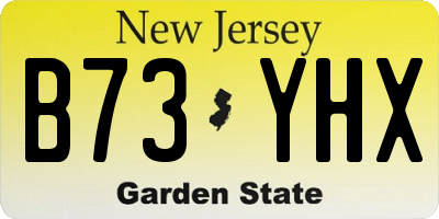 NJ license plate B73YHX