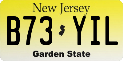 NJ license plate B73YIL