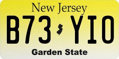 NJ license plate B73YIO