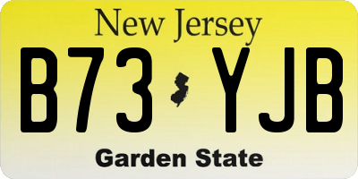 NJ license plate B73YJB