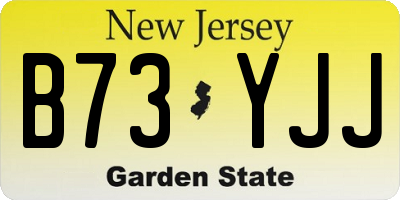 NJ license plate B73YJJ