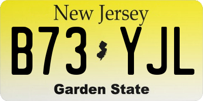 NJ license plate B73YJL