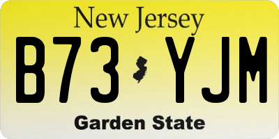 NJ license plate B73YJM