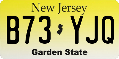 NJ license plate B73YJQ