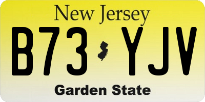 NJ license plate B73YJV