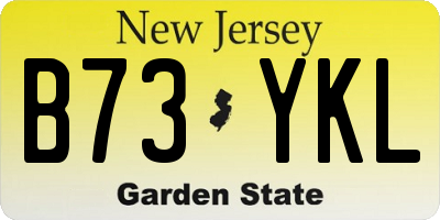 NJ license plate B73YKL