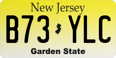 NJ license plate B73YLC