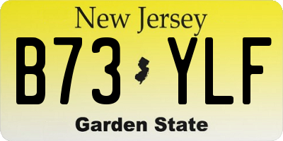 NJ license plate B73YLF