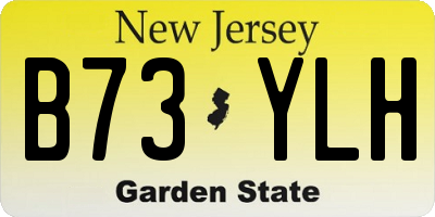 NJ license plate B73YLH