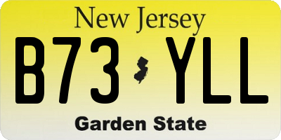 NJ license plate B73YLL