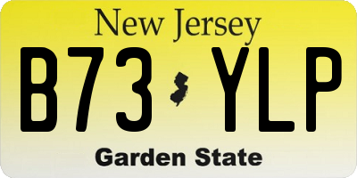 NJ license plate B73YLP
