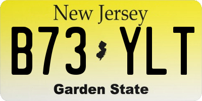 NJ license plate B73YLT
