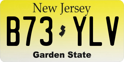 NJ license plate B73YLV