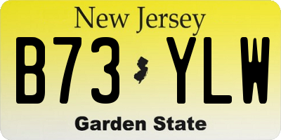NJ license plate B73YLW