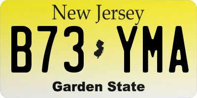 NJ license plate B73YMA