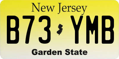 NJ license plate B73YMB