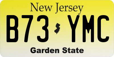 NJ license plate B73YMC