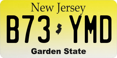 NJ license plate B73YMD