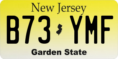 NJ license plate B73YMF