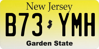 NJ license plate B73YMH