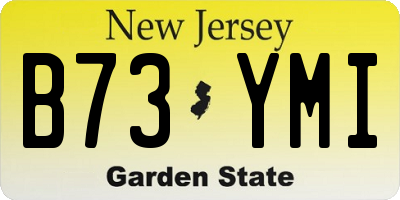NJ license plate B73YMI