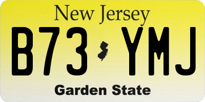 NJ license plate B73YMJ