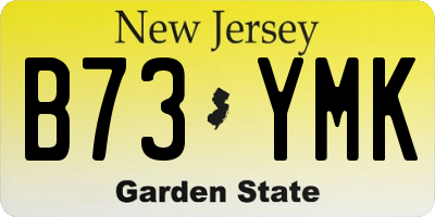 NJ license plate B73YMK