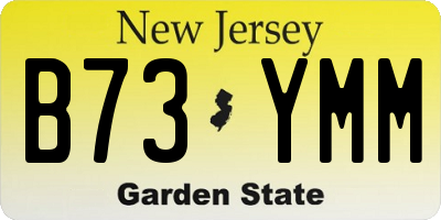 NJ license plate B73YMM