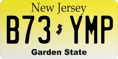 NJ license plate B73YMP