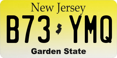 NJ license plate B73YMQ
