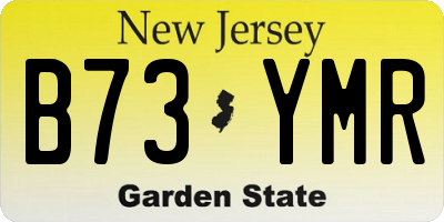 NJ license plate B73YMR