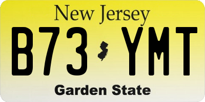 NJ license plate B73YMT