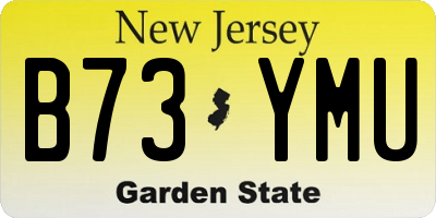 NJ license plate B73YMU