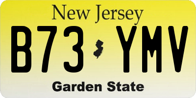 NJ license plate B73YMV