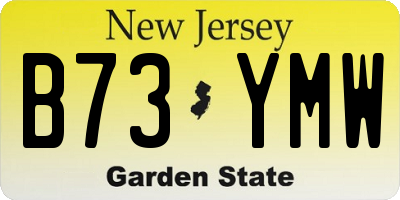 NJ license plate B73YMW