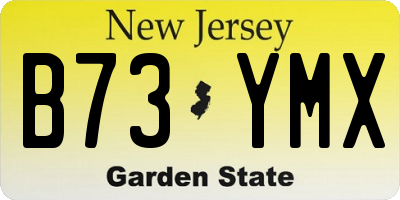 NJ license plate B73YMX