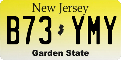 NJ license plate B73YMY