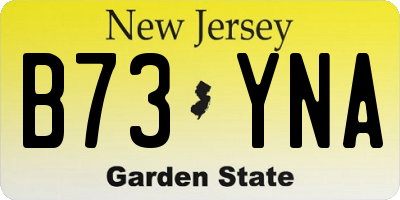 NJ license plate B73YNA