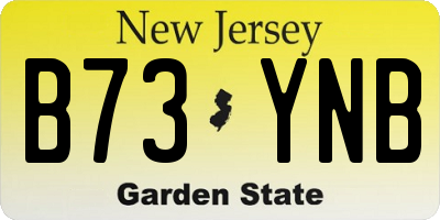 NJ license plate B73YNB