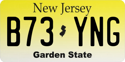NJ license plate B73YNG