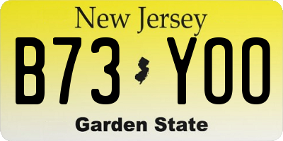 NJ license plate B73YOO