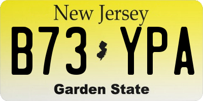 NJ license plate B73YPA