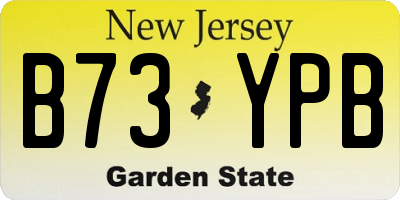 NJ license plate B73YPB