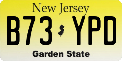 NJ license plate B73YPD
