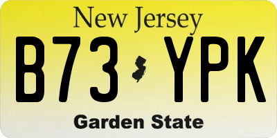 NJ license plate B73YPK